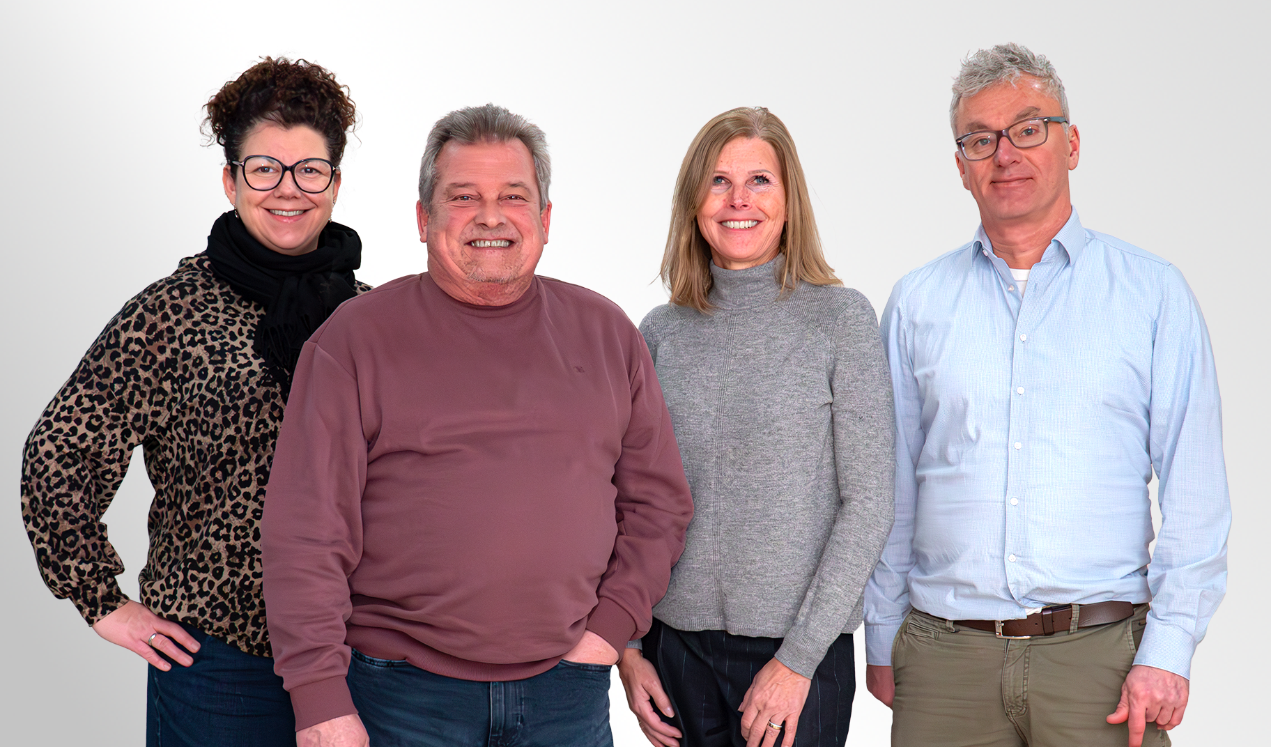 Gruppenbild vom Vorstand: Frau Yvonne Thies-Brandner, Herr Uwe Stantke, Frau Anneliese Damschen, Herr Peter Ballwieser.